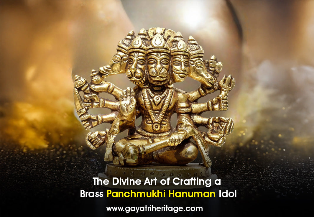 The Divine Art of Crafting a Brass Panchmukhi Hanuman Idol