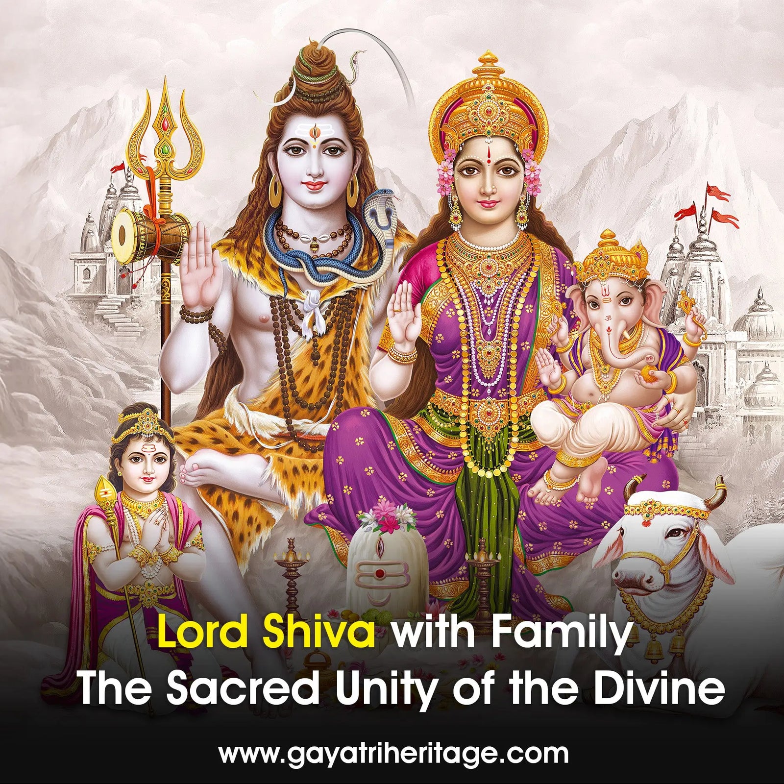 Lord-Shiva-with-Family-The-Sacred-Unity-of-the-Divine Gayatri Heritage