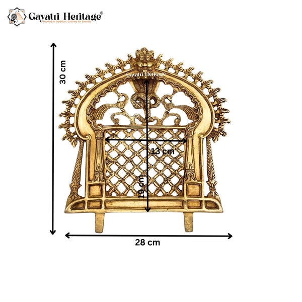 Brass Prabhavali Frame – Sacred Temple-Inspired Décor | Gayatri Heritage