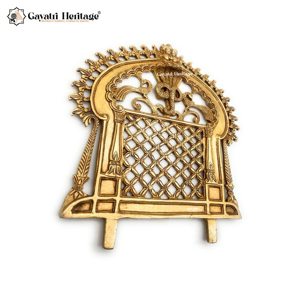 Brass Prabhavali Frame – Sacred Temple-Inspired Décor | Gayatri Heritage