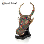Brass Nandi Head – Artistic Stone Work | Gayatri Heritage