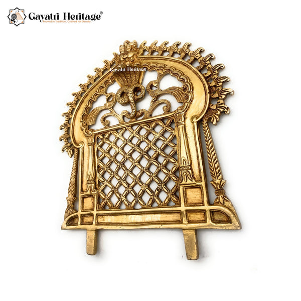 Brass Prabhavali Frame – Sacred Temple-Inspired Décor | Gayatri Heritage