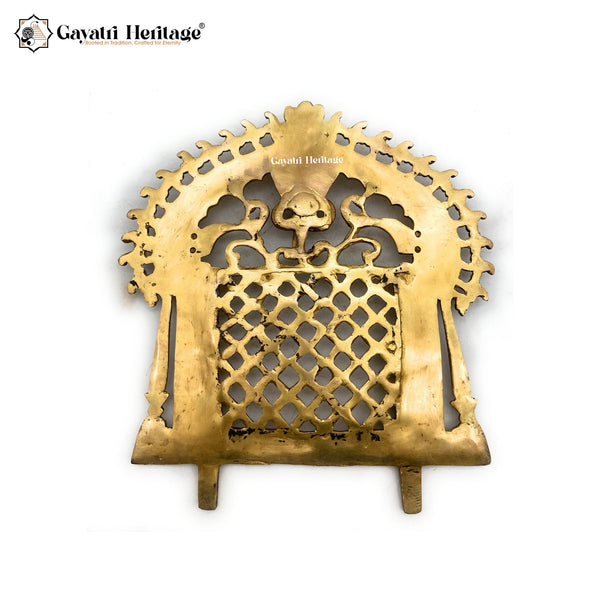 Brass Prabhavali Frame – Sacred Temple-Inspired Décor | Gayatri Heritage