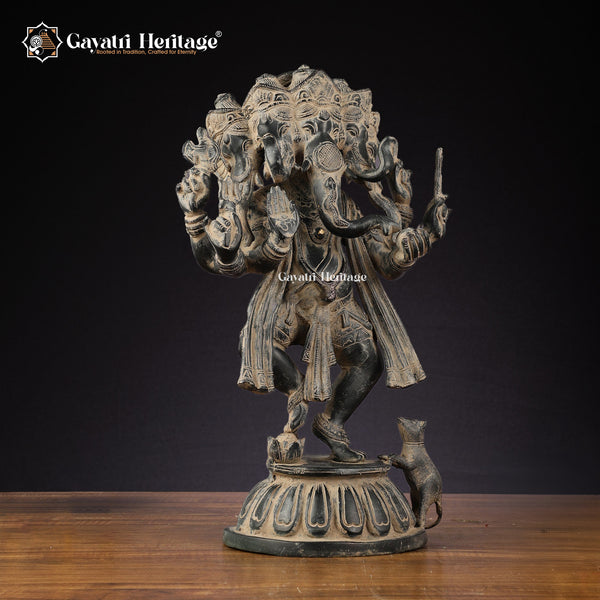 Brass Panchmukhi Ganesha – Divine Five-Faced Ganesh | Gayatri Heritage