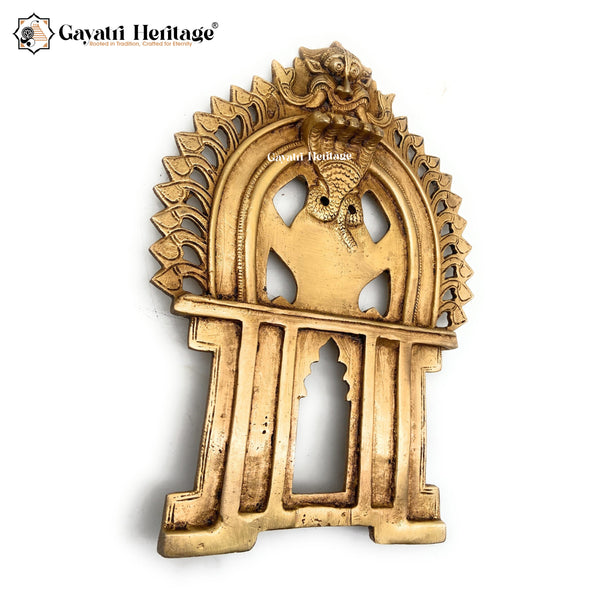 Brass Prabhavali Frame – Sacred Spiritual Wall Accent | Gayatri Heritage