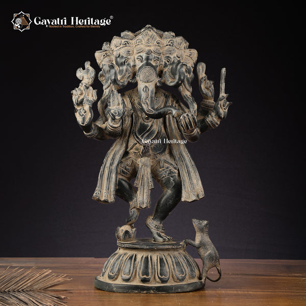 Brass Panchmukhi Ganesha – Divine Five-Faced Ganesh | Gayatri Heritage