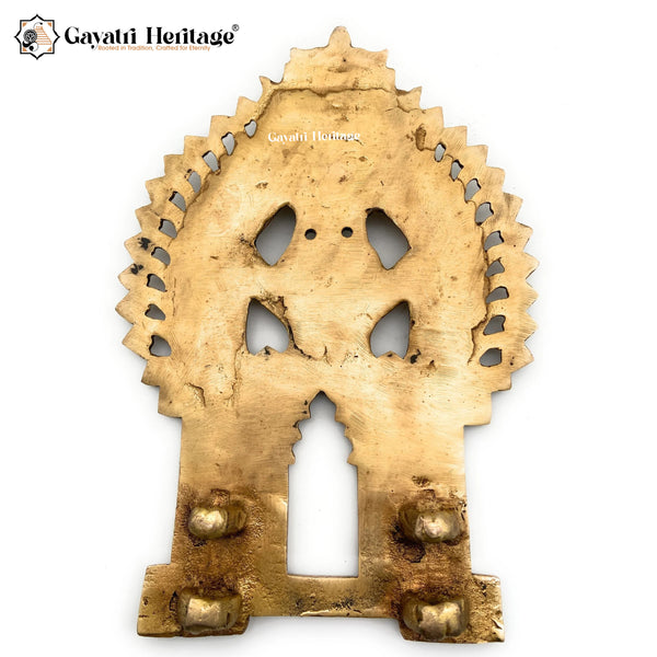 Brass Prabhavali Frame – Sacred Spiritual Wall Accent | Gayatri Heritage