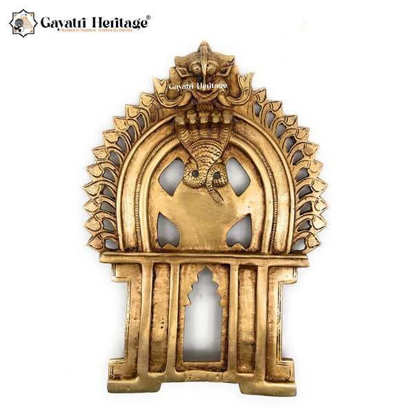 Brass Prabhavali Frame – Sacred Spiritual Wall Accent | Gayatri Heritage