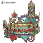 Brass Dasavtaram Urli with Stone Work – Divine Traditional Decor