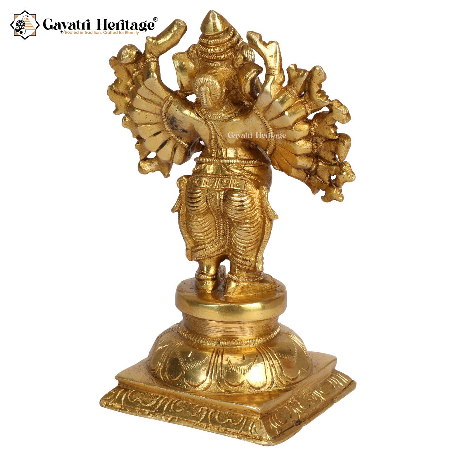 Brass 18 Hands Vinayagar Statue – Powerful Divine Form