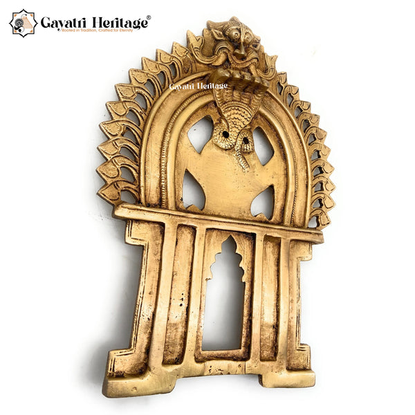 Brass Prabhavali Frame – Sacred Spiritual Wall Accent | Gayatri Heritage