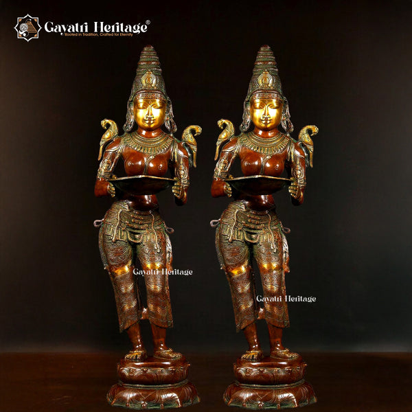 Brass Deeplady Figures – Light & Spiritual Grace | Gayatri Heritage