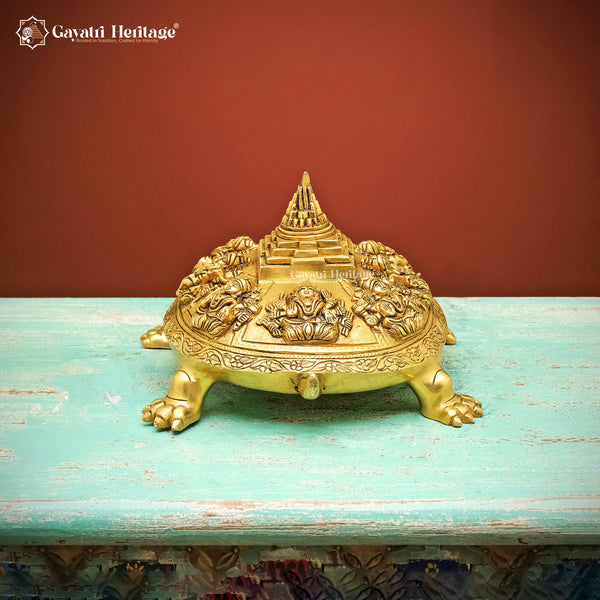 Brass Astalakshmi Turtle – Divine Symbol of Prosperity | Gayatri Heritage