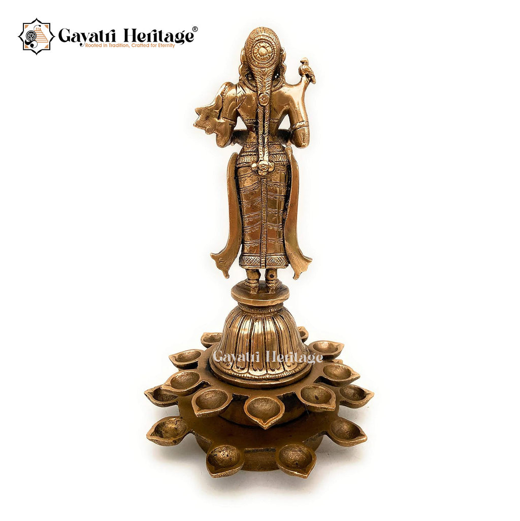 Brass Deeplady with Diyas – Symbol of Light & Blessings | Gayatri Heritage