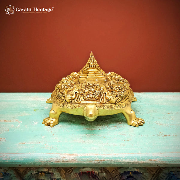 Brass Astalakshmi Turtle – Divine Symbol of Prosperity | Gayatri Heritage