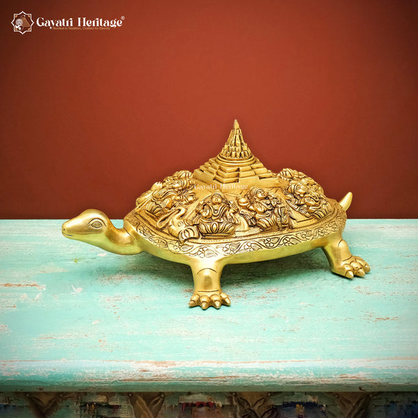 Brass Astalakshmi Turtle – Divine Symbol of Prosperity | Gayatri Heritage