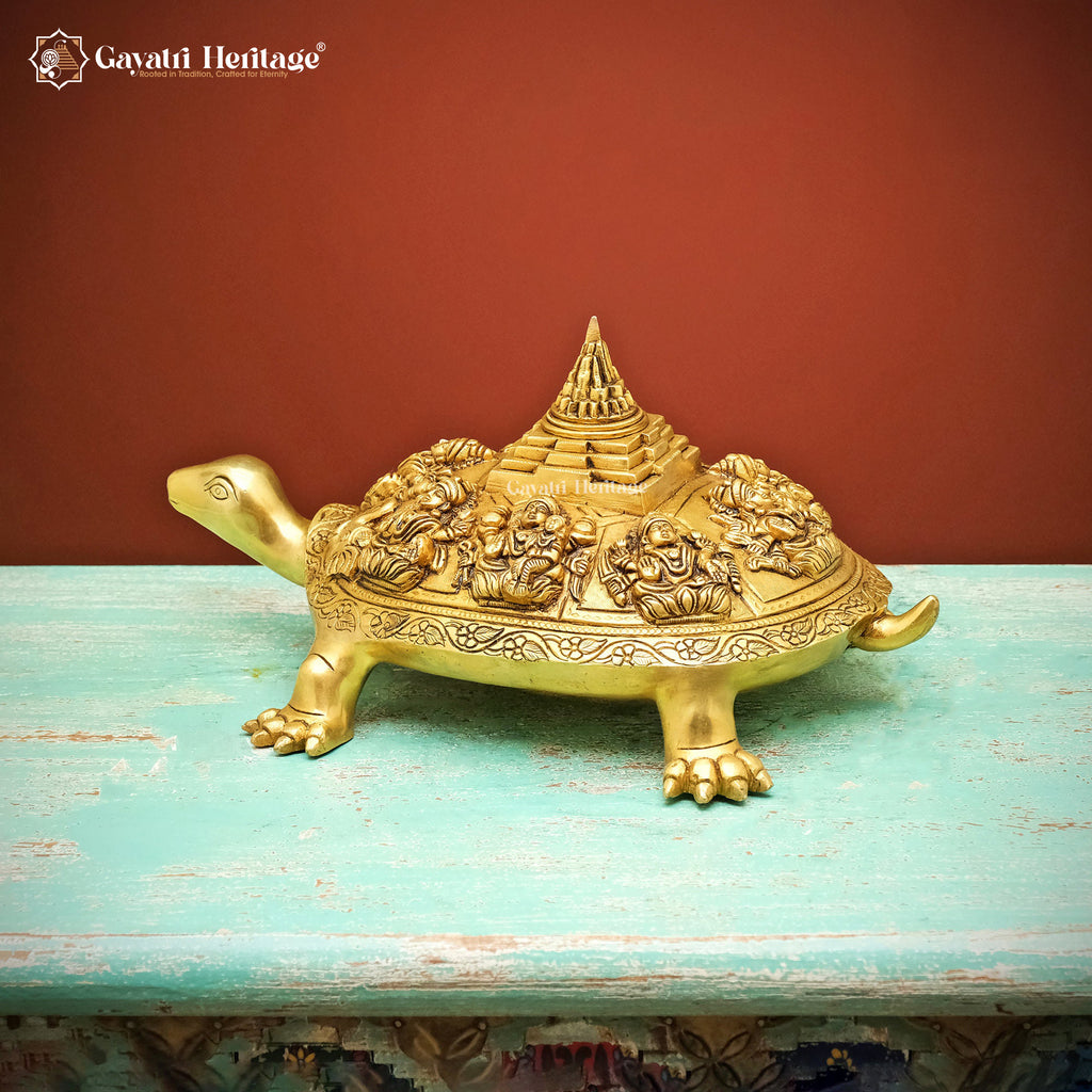 Brass Astalakshmi Turtle – Divine Symbol of Prosperity | Gayatri Heritage