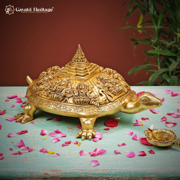 Brass Astalakshmi Turtle – Divine Symbol of Prosperity | Gayatri Heritage