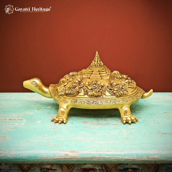 Brass Astalakshmi Turtle – Divine Symbol of Prosperity | Gayatri Heritage