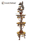 Brass Large Size Peacock Lamp – Majestic Design with Sacred Illumination | Gayatri Heritage