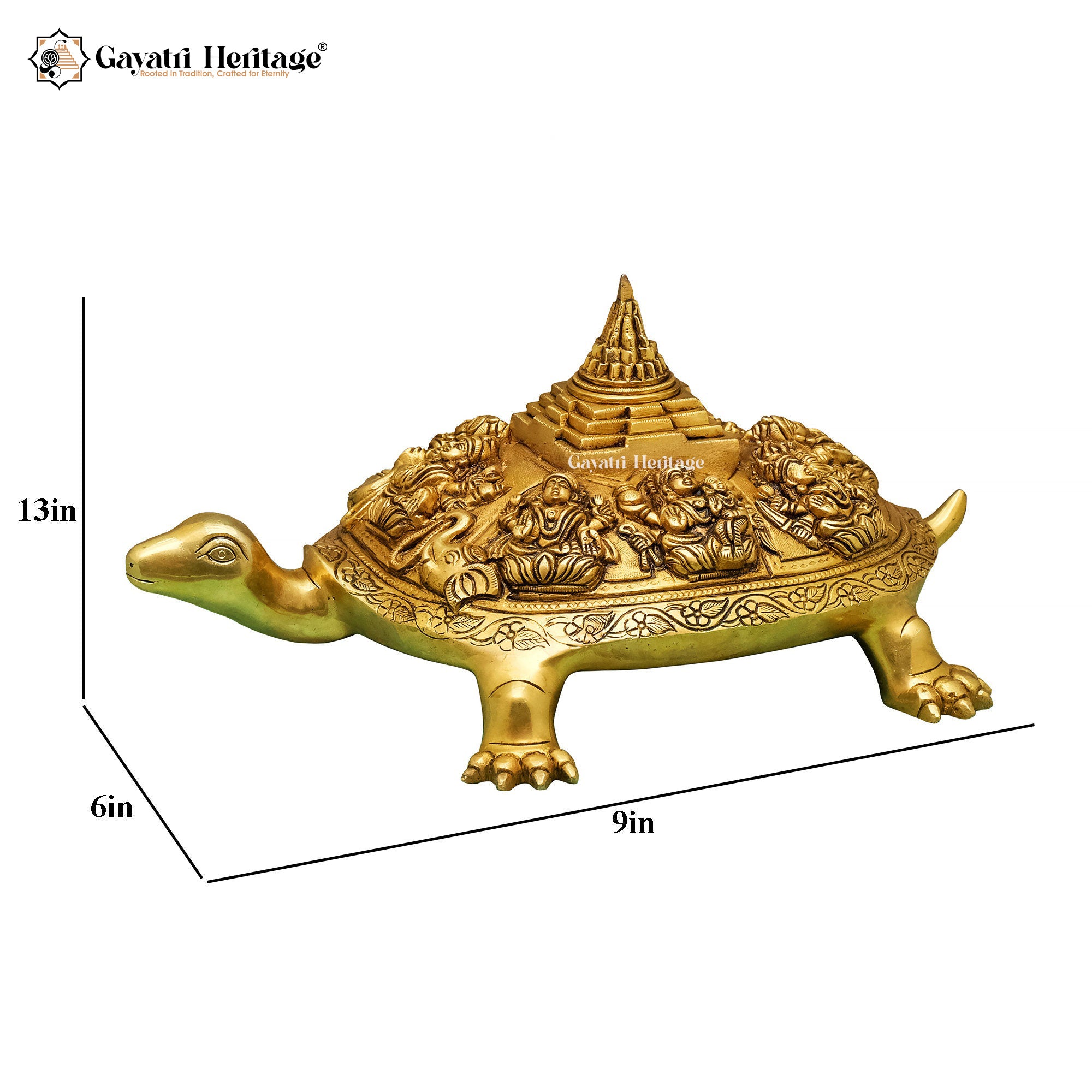 Brass Astalakshmi Turtle – Divine Symbol of Prosperity | Gayatri Heritage