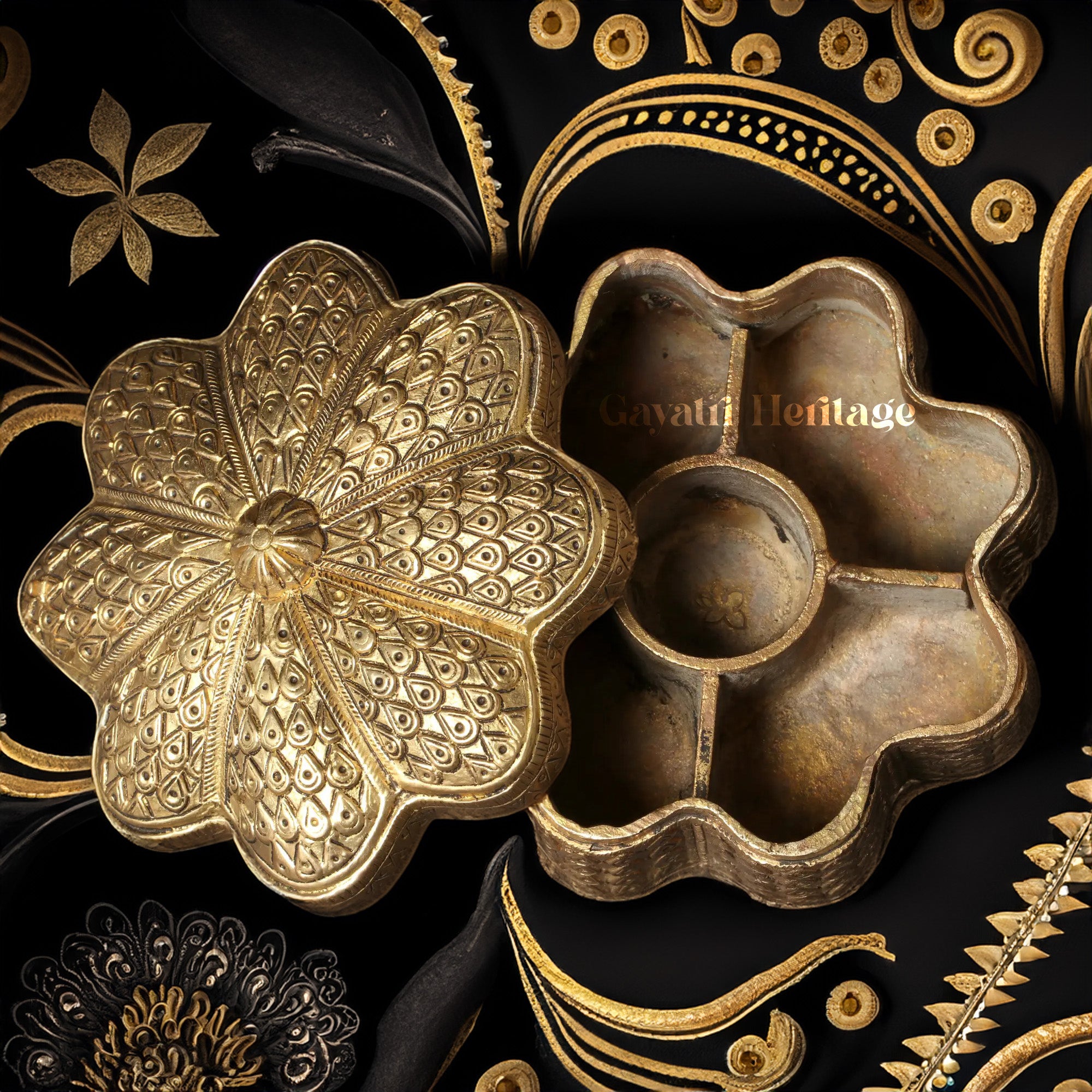 Brass Mukhawas Box – Unique Classic Design Décor | Gayatri Heritage