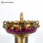 Brass Flamingo with Urli on Back in Stone Work | Gayatri Heritage