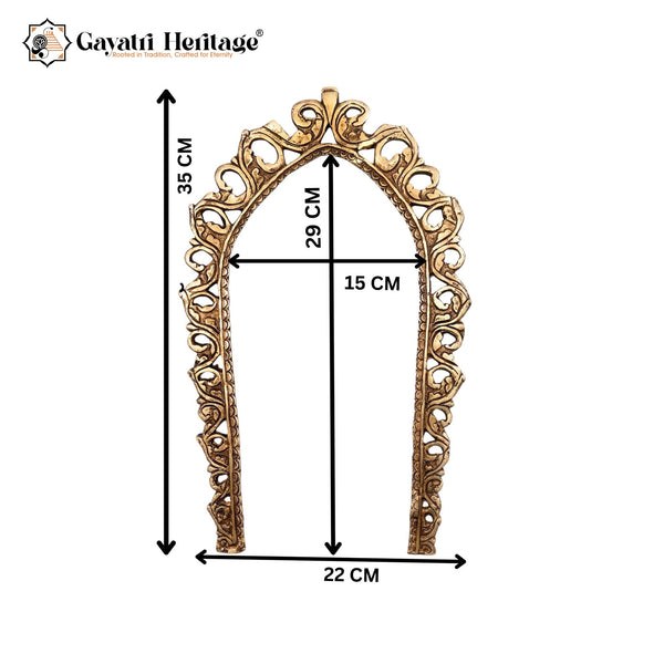 Brass Prabhavali Arch – Divine Temple-Inspired Arch Décor | Gayatri Heritage