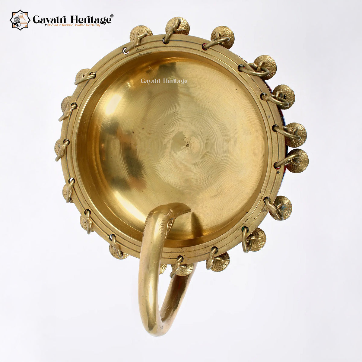 Brass Flamingo with Urli on Back in Stone Work | Gayatri Heritage