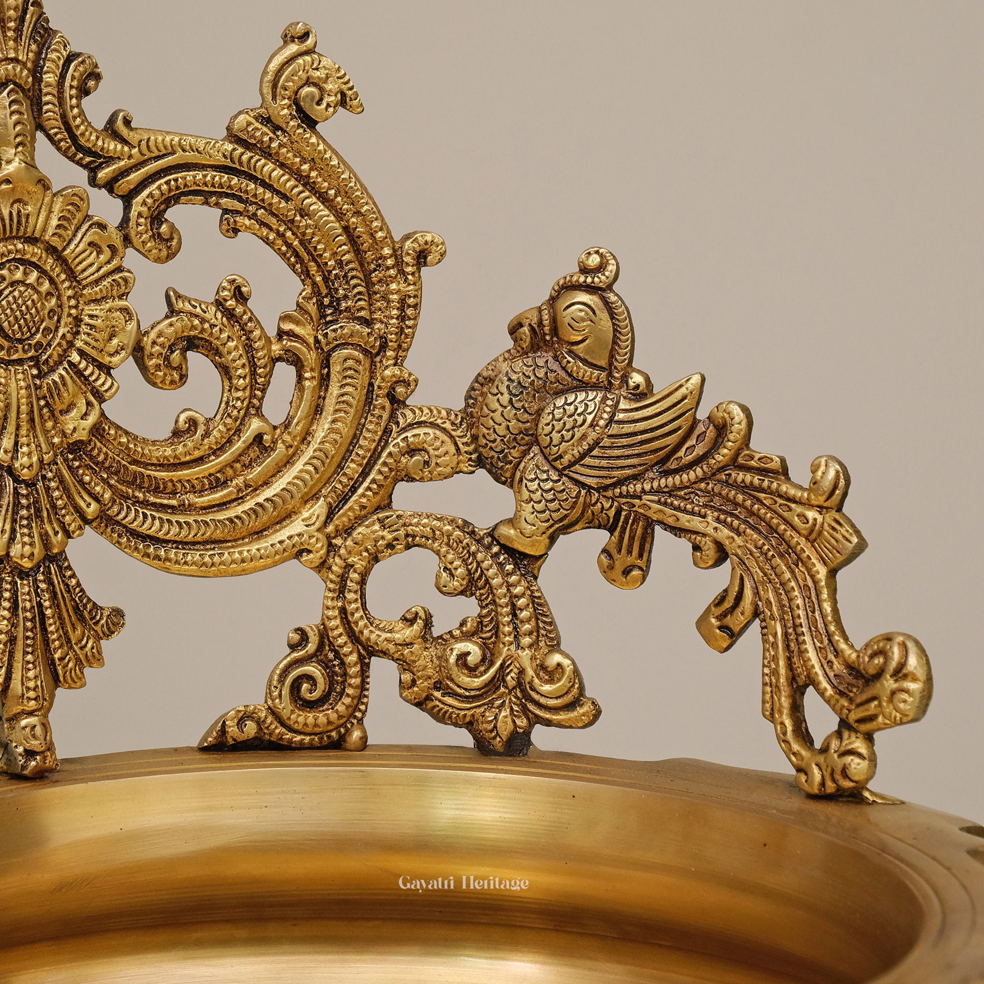 Brass Urli with 5 Diyas – Traditional Décor for Your Home | Gayatri Heritage