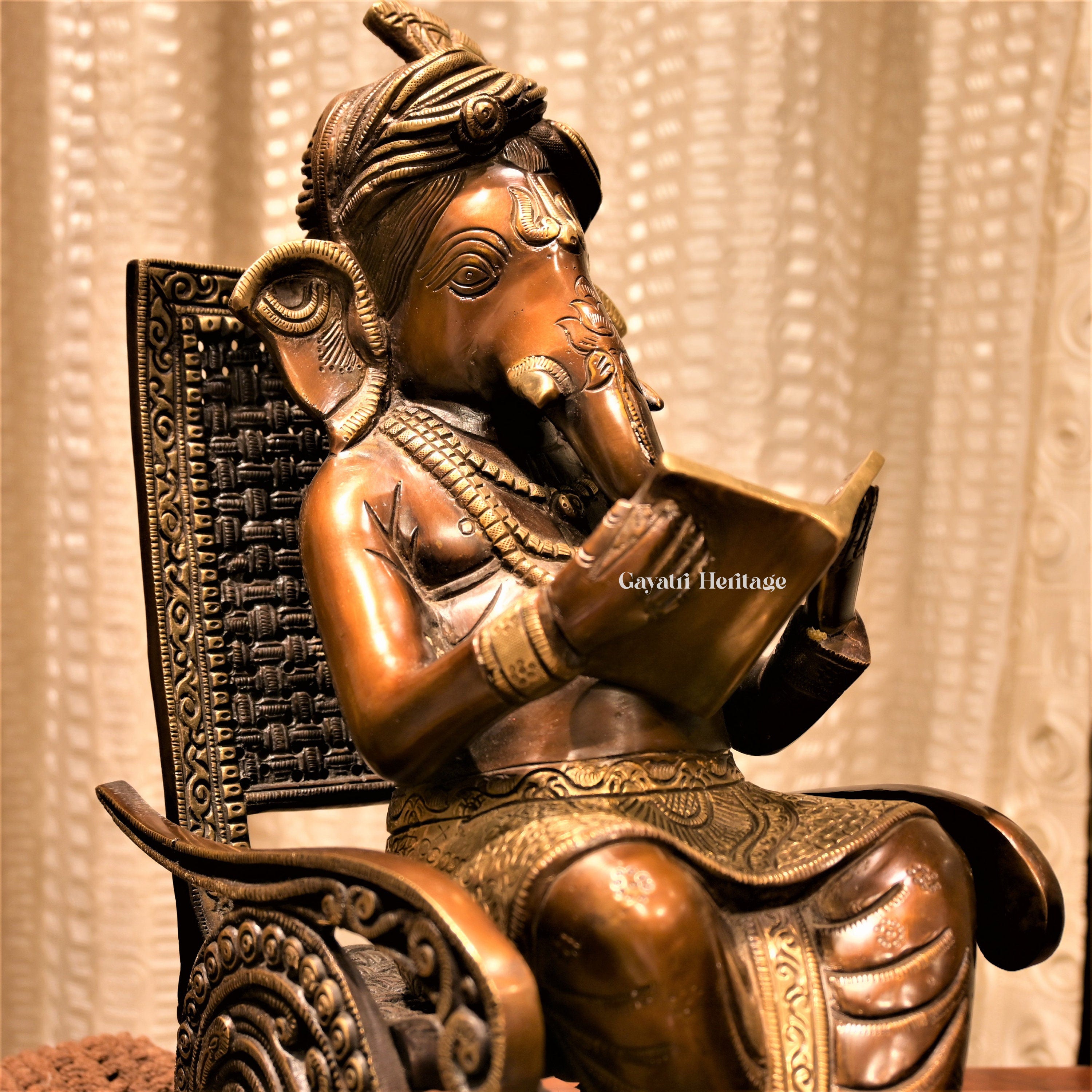 Brass Ganesha Statue – Symbol of Wisdom and Serenity | Gayatri Heritage