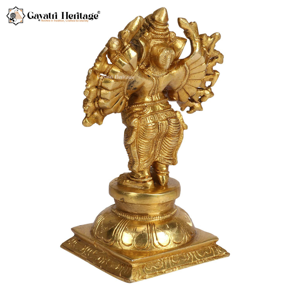 Brass 18 Hands Vinayagar Statue – Powerful Divine Form