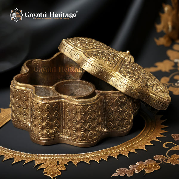 Brass Mukhawas Box – Unique Classic Design Décor | Gayatri Heritage