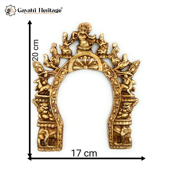 Brass Prabhavali Frame / Arch – Traditional Spiritual Wall Accent | Gayatri Heritage