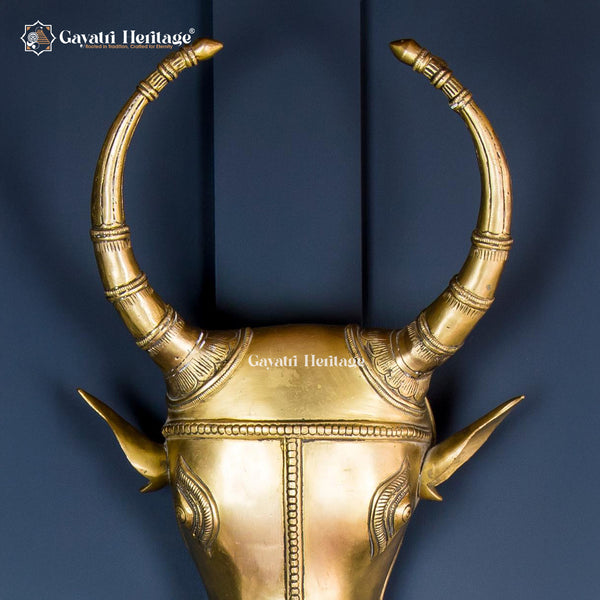 Brass Wall Decor Cow Head – Timeless Symbol of Grace | Gayatri Heritage