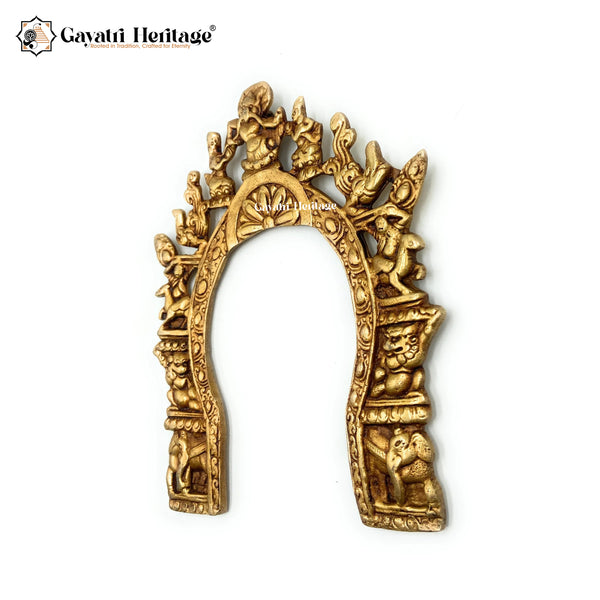 Brass Prabhavali Frame / Arch – Traditional Spiritual Wall Accent | Gayatri Heritage