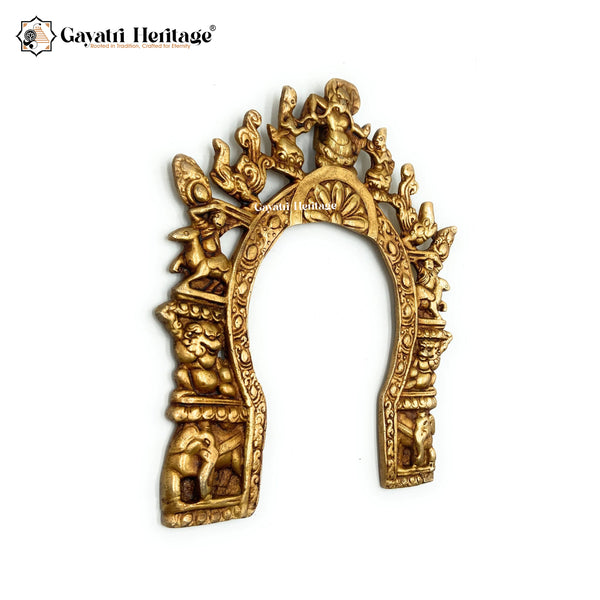 Brass Prabhavali Frame / Arch – Traditional Spiritual Wall Accent | Gayatri Heritage