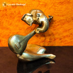Brass Sitar Ganesha – Elegant Fusion of Music and Divinity | Gayatri Heritage