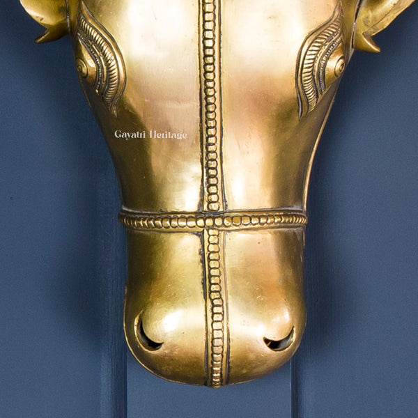 Brass Wall Decor Cow Head – Timeless Symbol of Grace | Gayatri Heritage