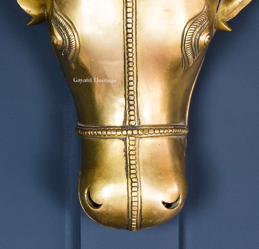 Brass Wall Decor Cow Head – Timeless Symbol of Grace | Gayatri Heritage
