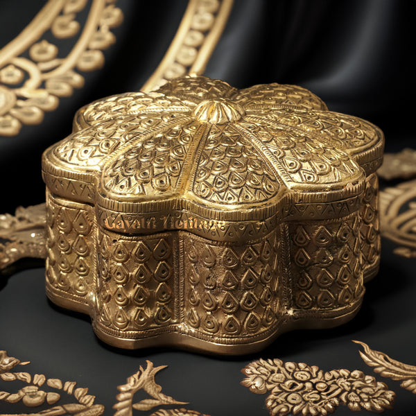 Brass Mukhawas Box – Unique Classic Design Décor | Gayatri Heritage