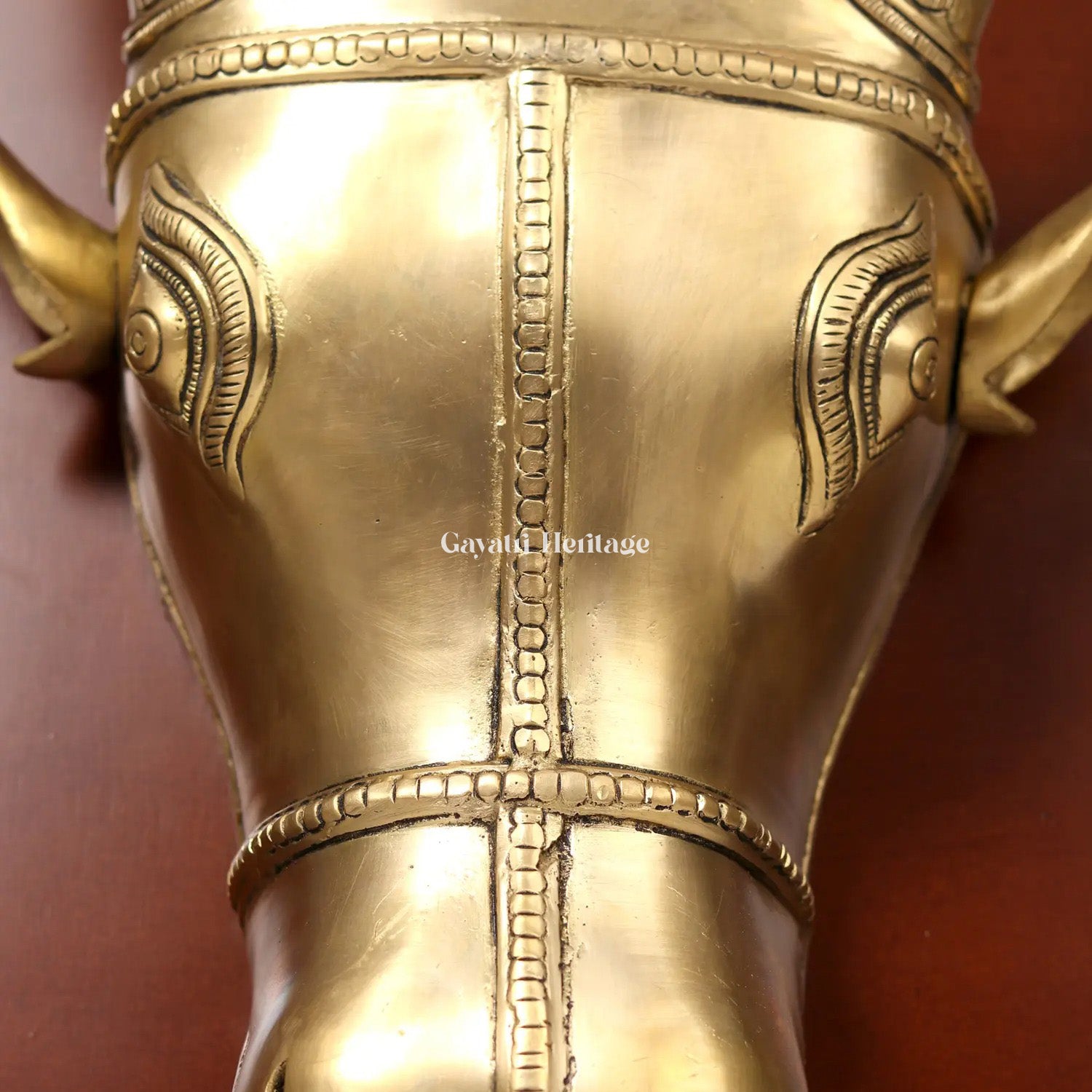 Brass Wall Decor Cow Head – Classic Indian Artwork | Gayatri Heritage