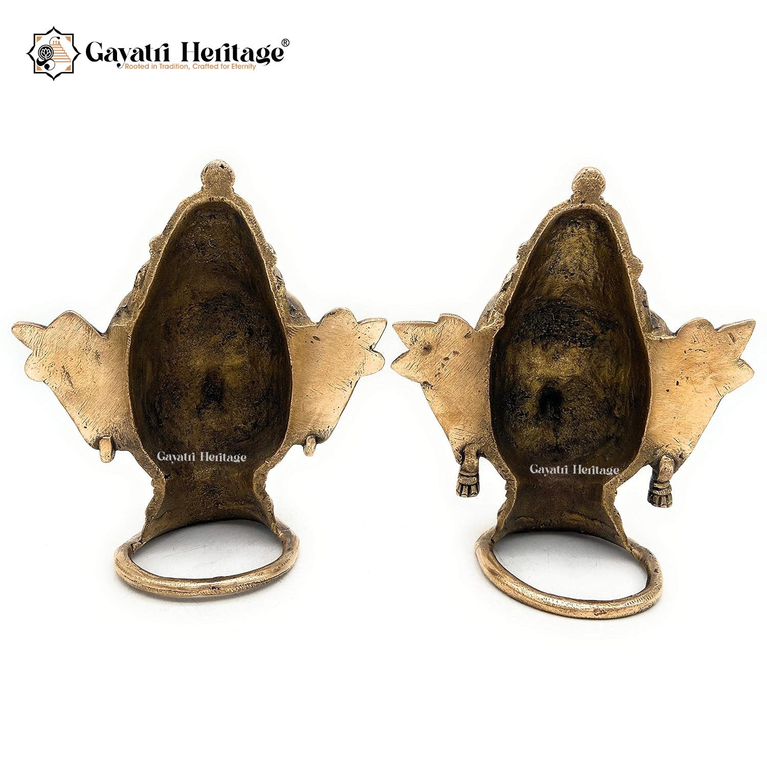 Brass Shiva Parwati Head – Sacred Divine Wall Accent | Gayatri Heritage