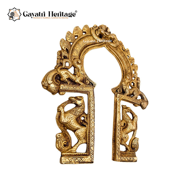 Brass Prabhavali Frame – Divine Temple-Inspired Wall Art | Gayatri Heritage