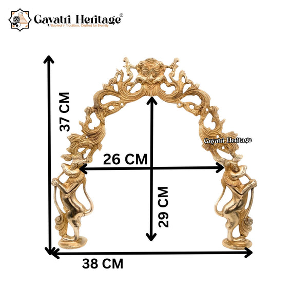 Brass Prabhavali Frame / Arch – Sacred Temple-Inspired Wall Décor | Gayatri Heritage