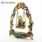 Brass Bal Gopal Jhula – Stonework Swing for Krishna | Gayatri Heritage