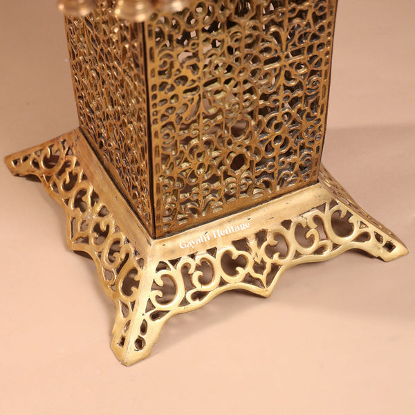 Brass Stool with Bells – Artistic Functional Décor | Gayatri Heritage