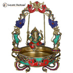 Brass Ganesha Urli – Divine Decorative Bowl for Home & Pooja