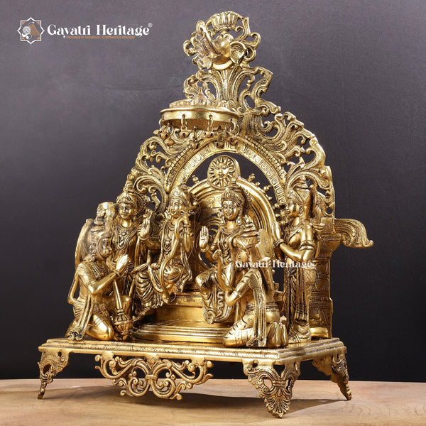 Brass Ram Parivar (Rampanchayat) – Traditional Family Idol | Gayatri Heritage