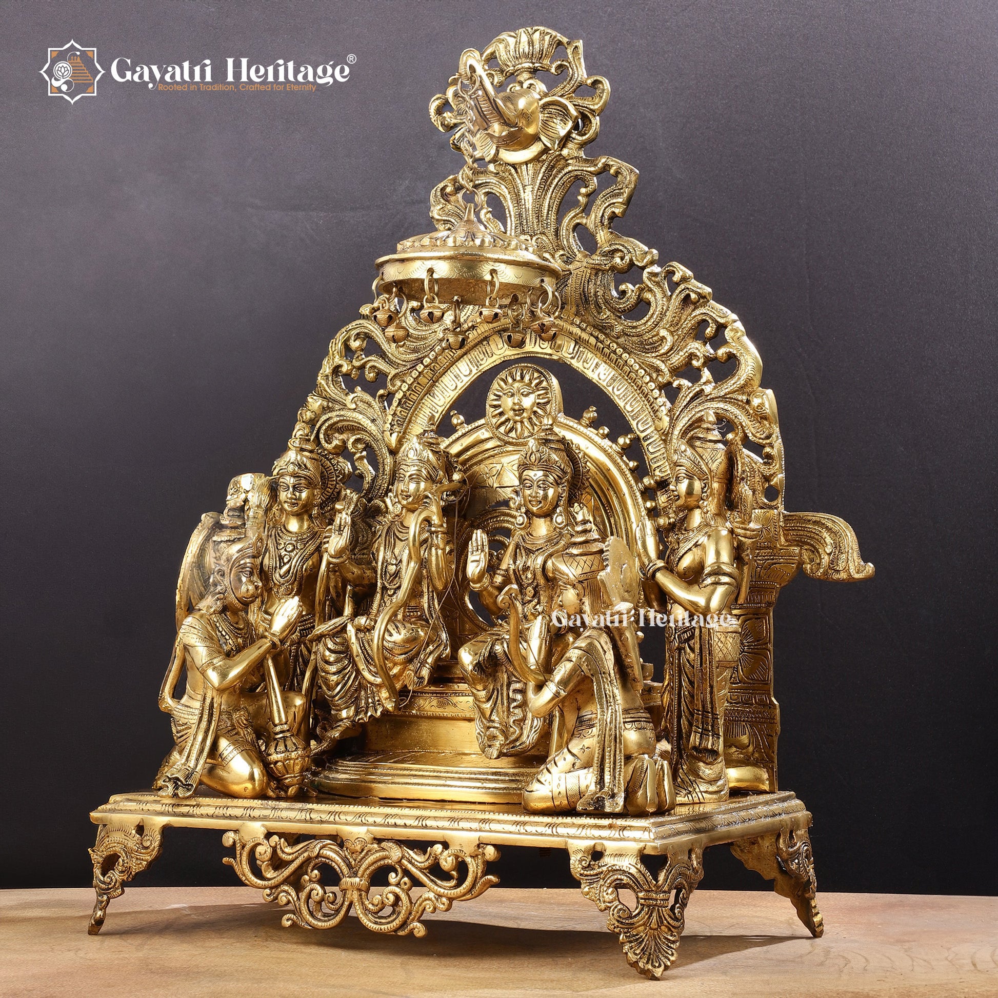 Brass Ram Parivar (Rampanchayat) – Traditional Family Idol | Gayatri Heritage